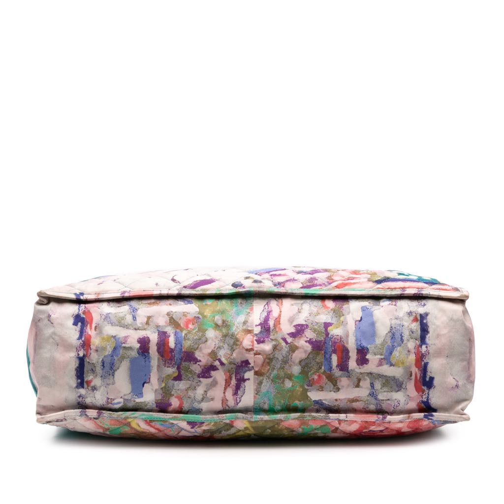 Chanel CC Quilted Nylon Graffiti Watercolour Shopping Tote - Image 6