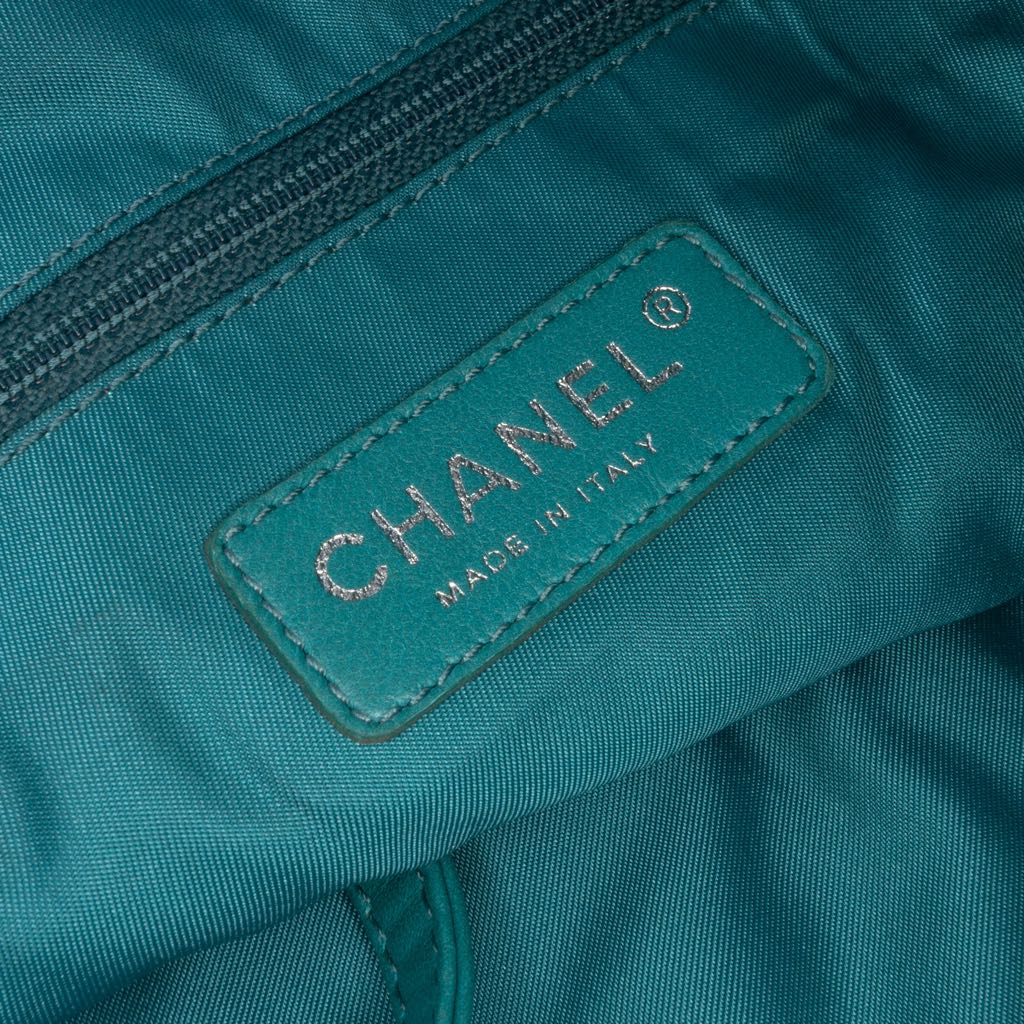 Chanel CC Quilted Nylon Graffiti Watercolour Shopping Tote - Side view