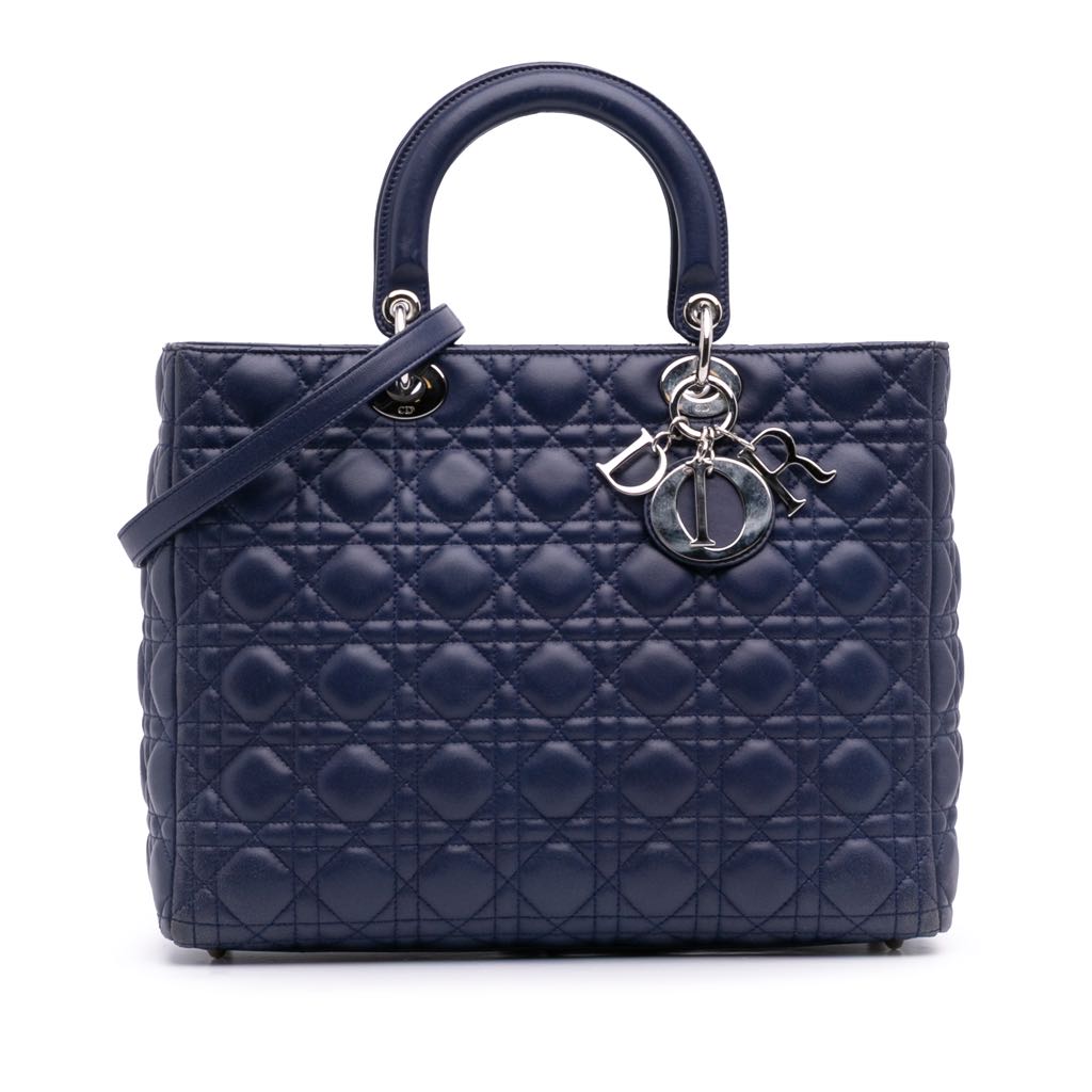 Dior Large Lambskin Cannage Lady Dior