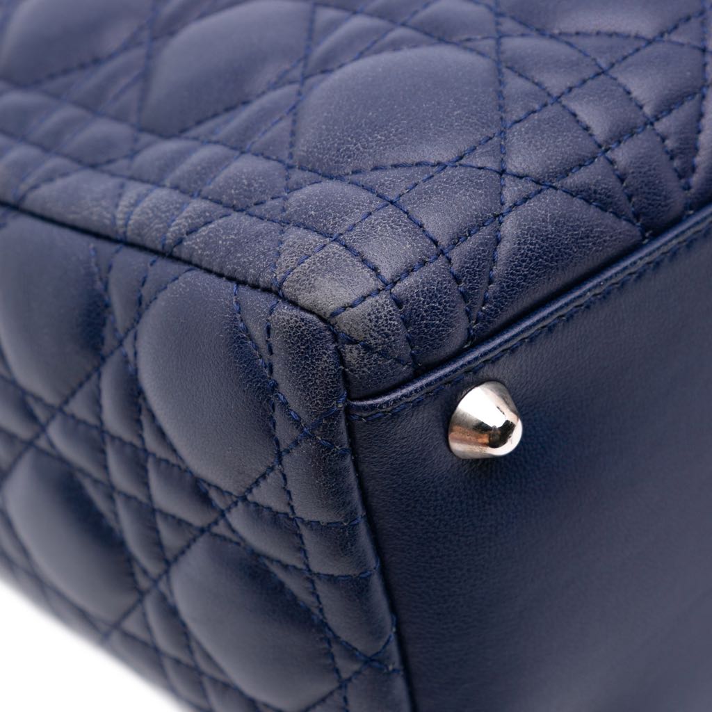 Dior Large Lambskin Cannage Lady Dior - Image 11