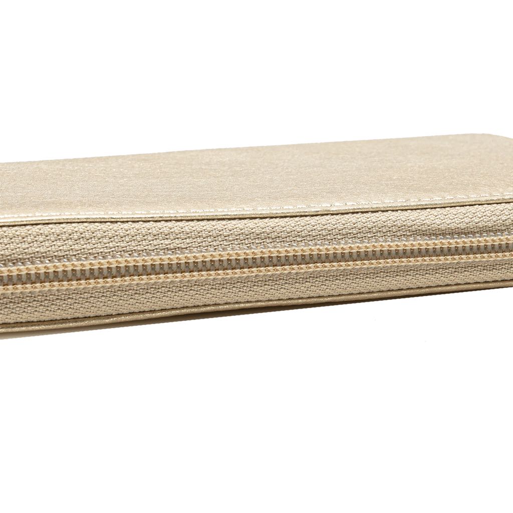 Chanel CC Metallic Lambskin Zip Around Wallet - Image 11