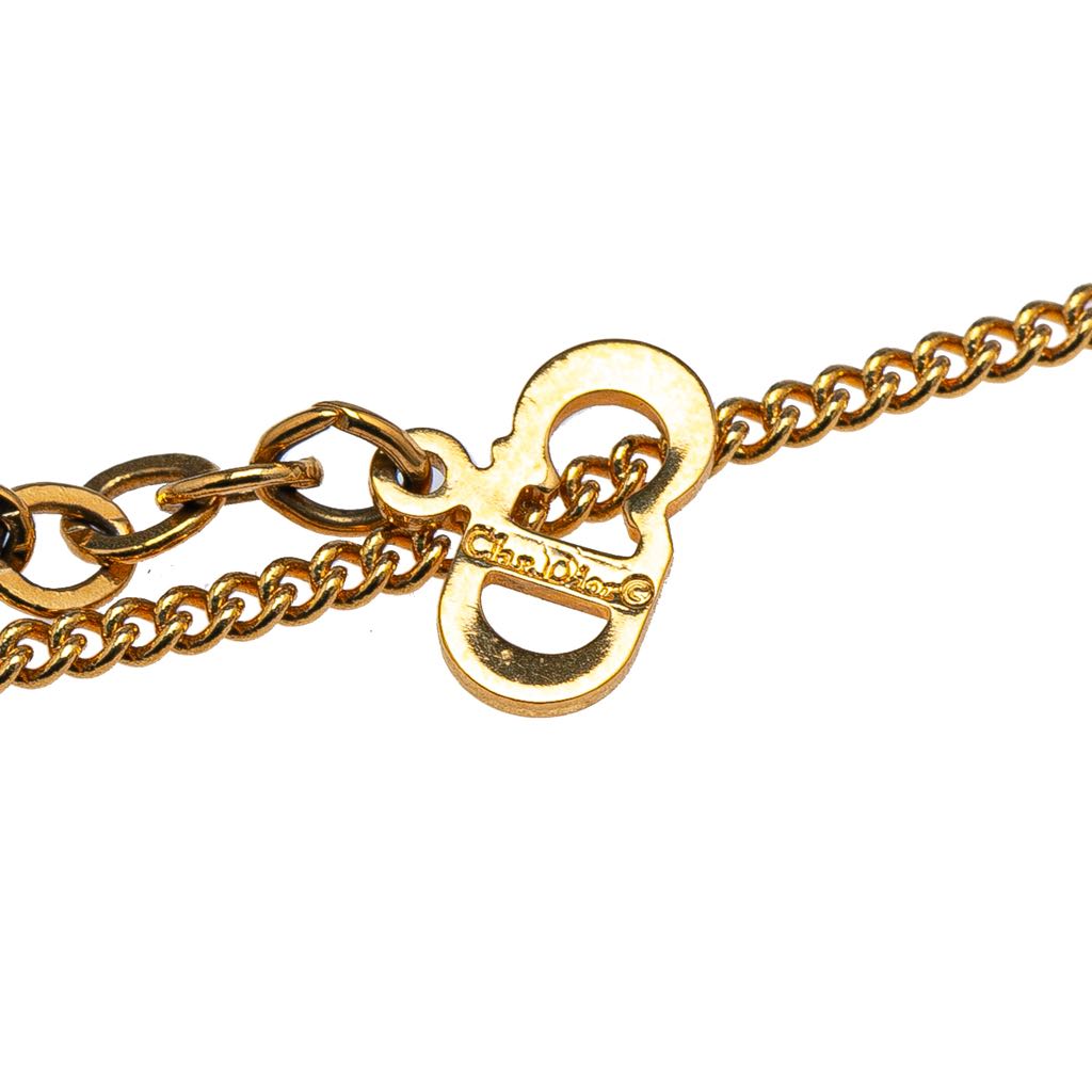 Dior Gold Plated CD Logo Pendant Necklace - 3