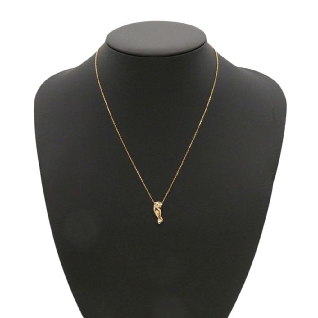 Cartier 18K Rose Gold Onyx and Tsavorite Garnet Panthère de Cartier Pendant Necklace - Side view