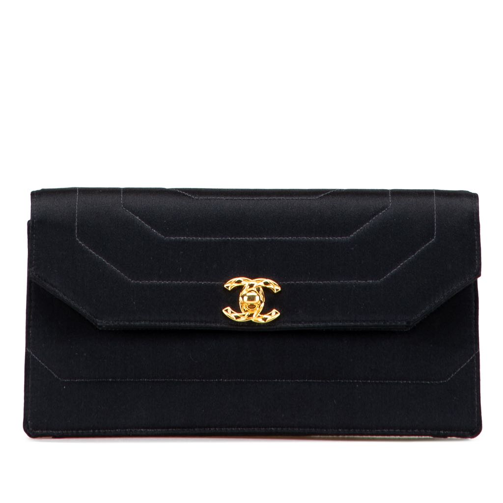 Chanel CC Satin Flap Clutch