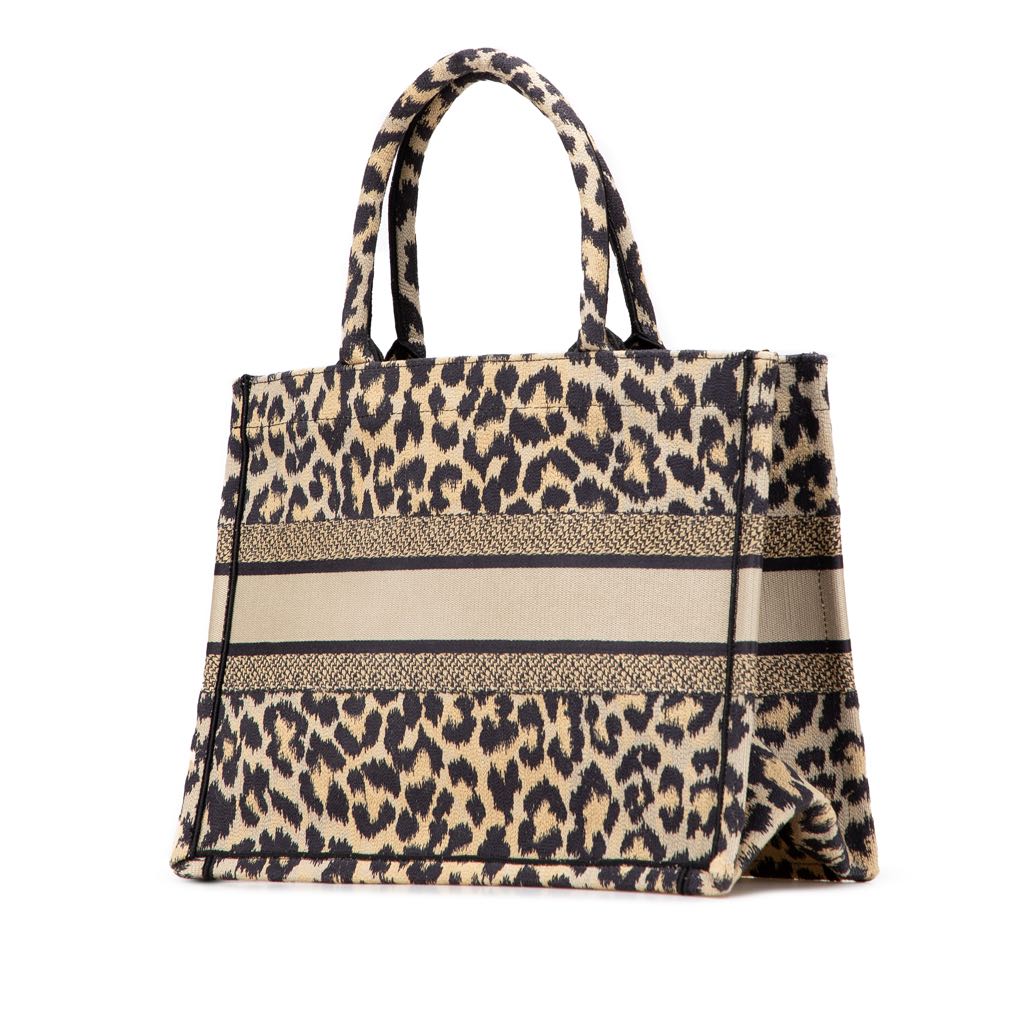 Dior Mizza Medium Embroidered Canvas Leopard Book Tote - 2