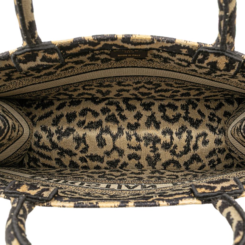 Dior Mizza Medium Embroidered Canvas Leopard Book Tote - 4