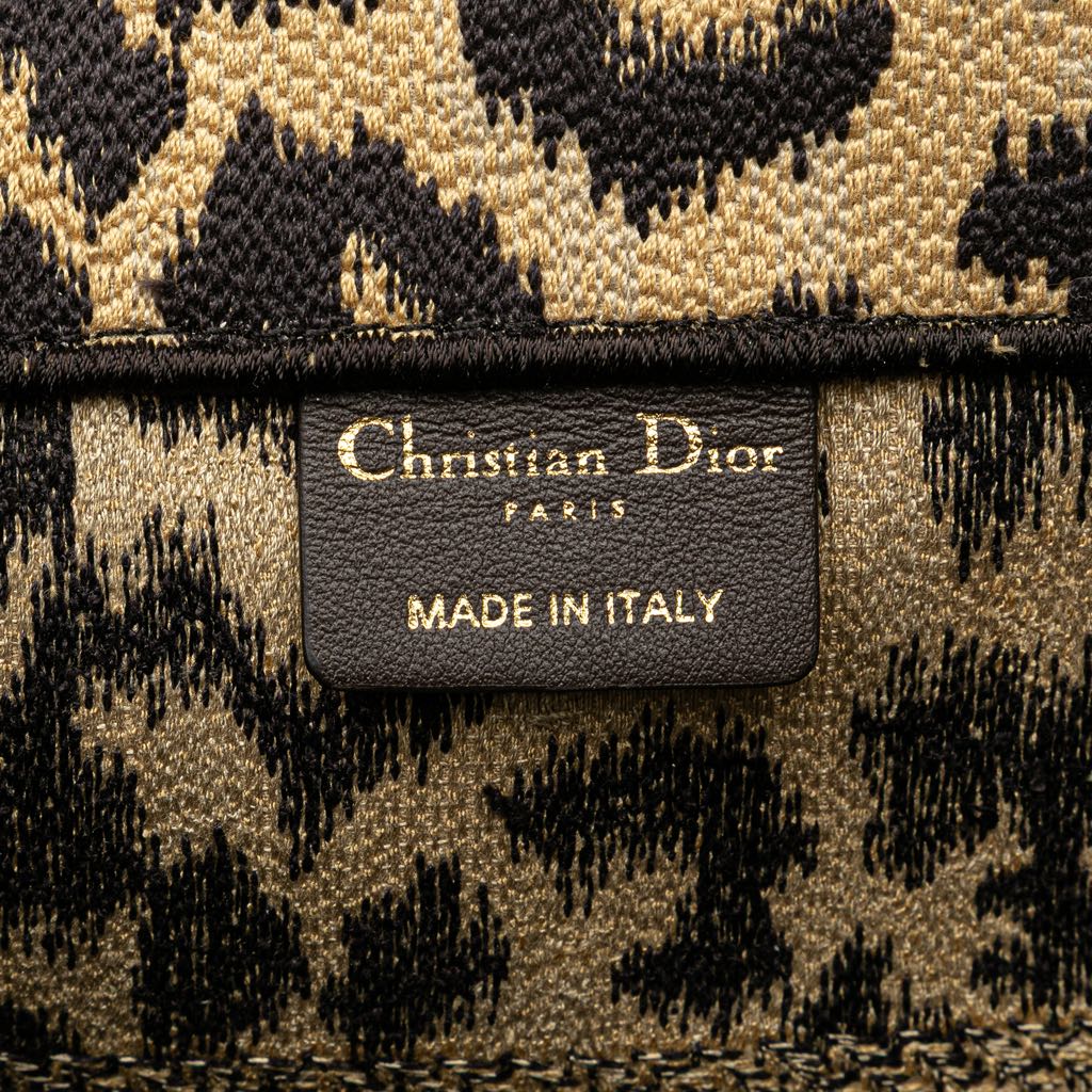 Dior Mizza Medium Embroidered Canvas Leopard Book Tote - 5