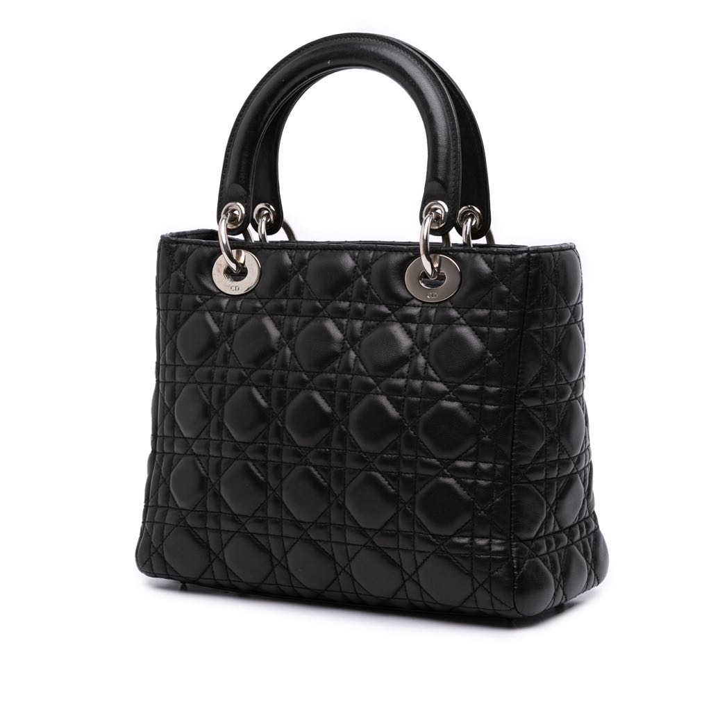 Dior Medium Lambskin Cannage Lady Dior - 2