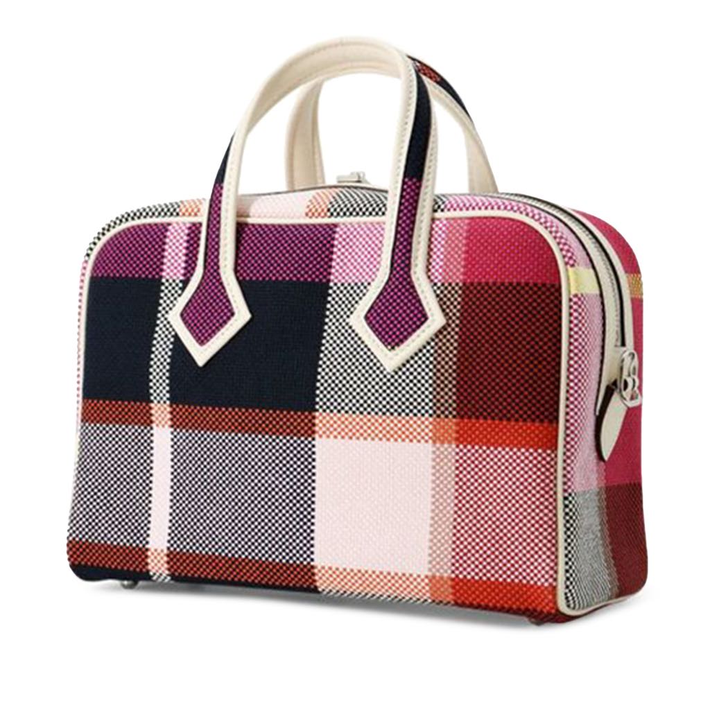 Hermès Mini Toile and Swift Victoria III Fourre Tout - Back view