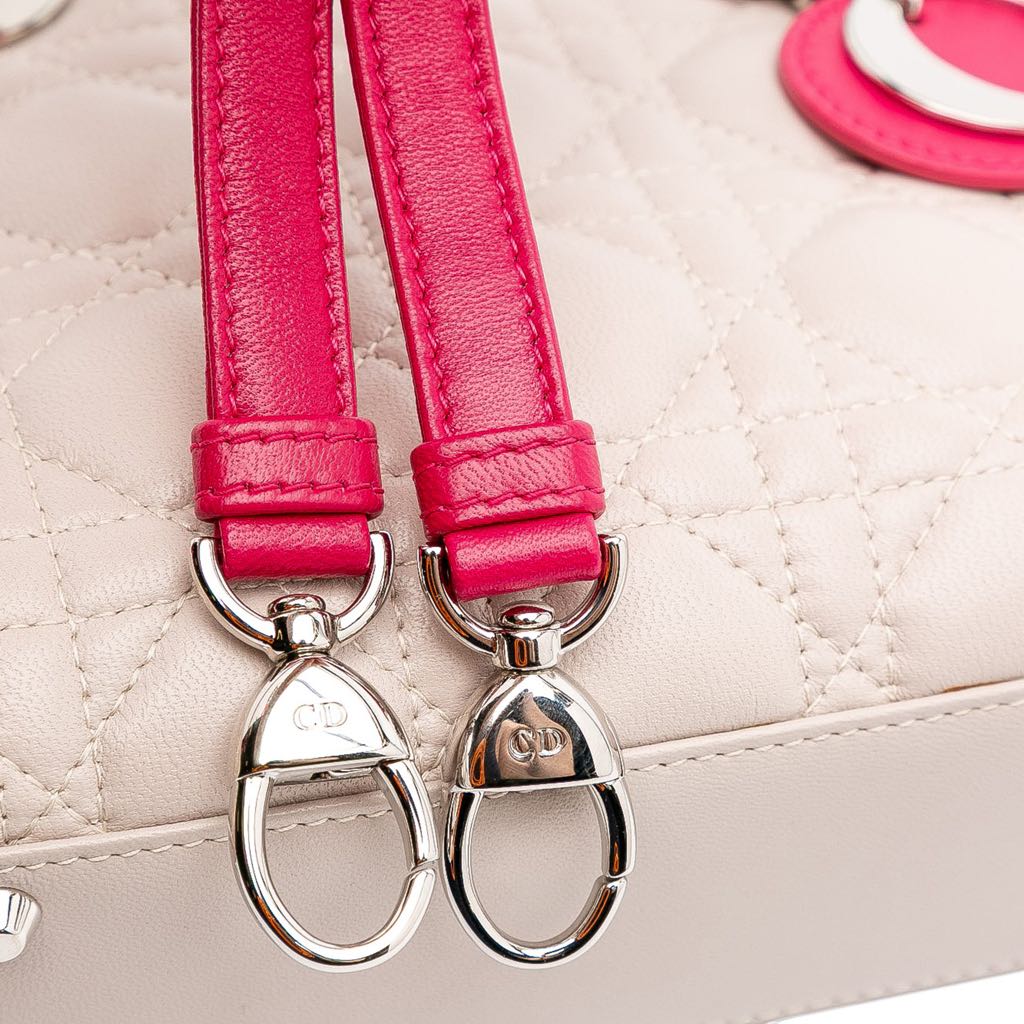 Dior Mini Tricolor Lambskin Cannage Lady Dior - Image 13