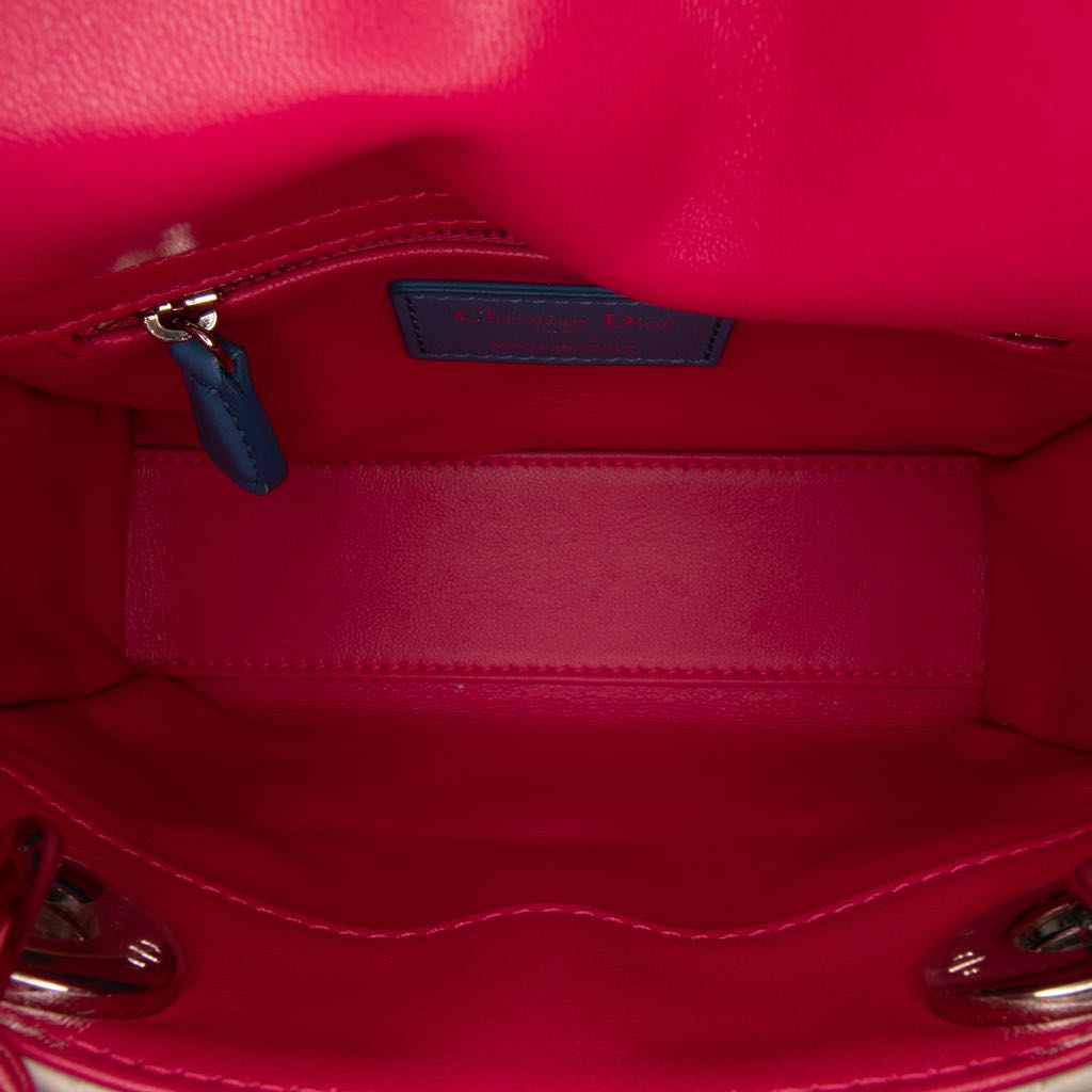 Dior Mini Tricolor Lambskin Cannage Lady Dior - 4