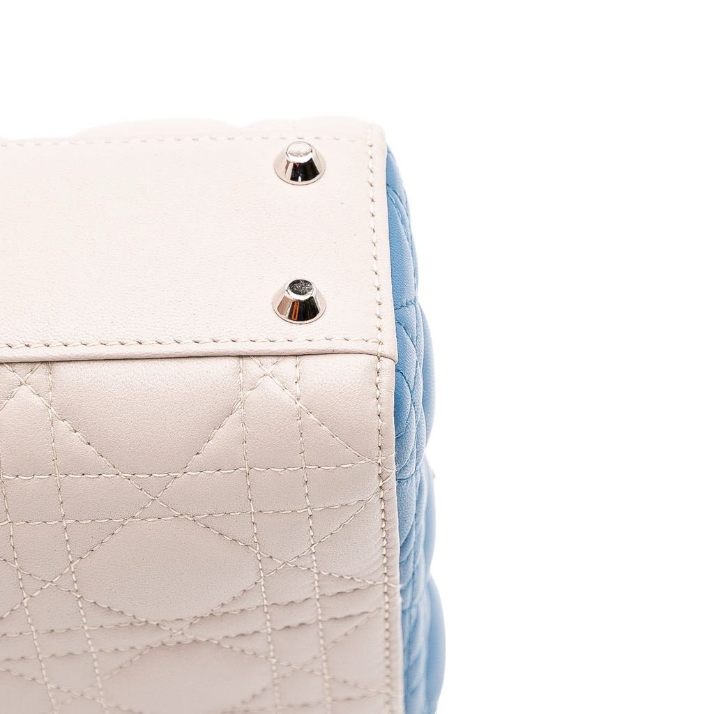 Dior Mini Tricolor Lambskin Cannage Lady Dior - Detail 2