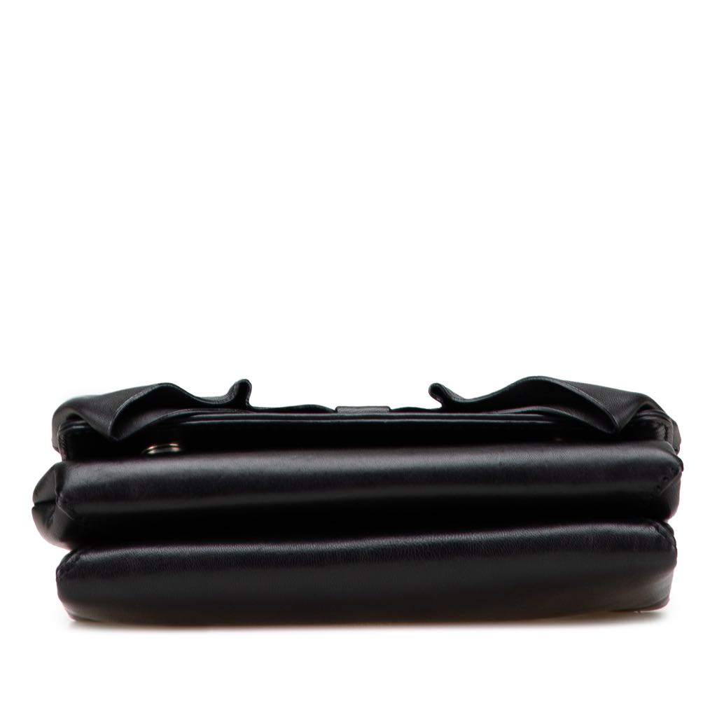 Valentino Leather Bow Flap Clutch On Chain - Image 6