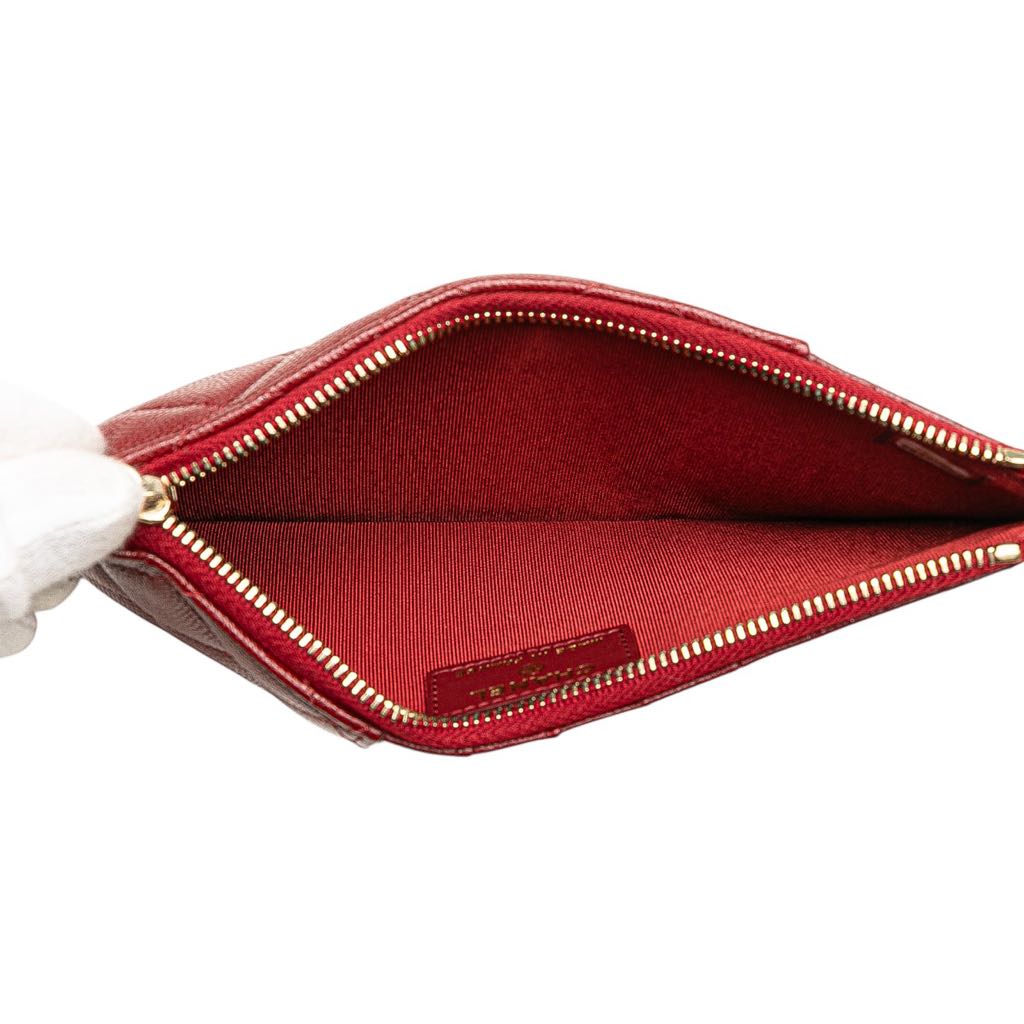 Chanel CC Quilted Caviar Flat Phone Case Wallet Pouch - 4