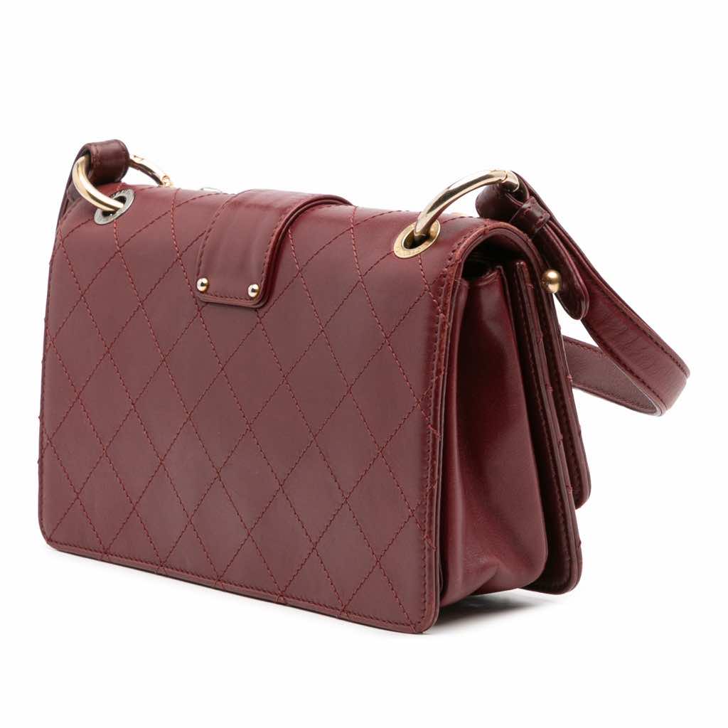 Chanel CC Stitched Calfskin Chain Flap - Back view