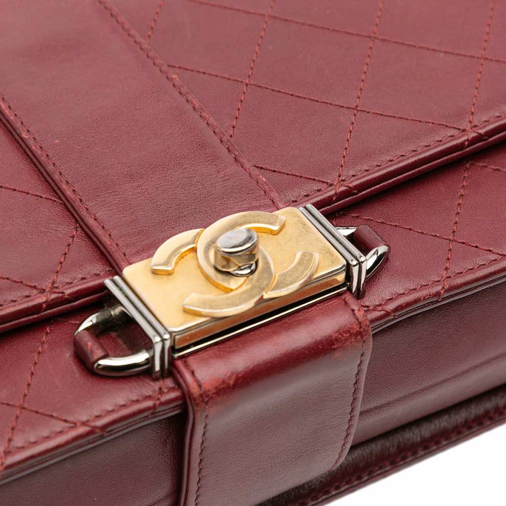 Chanel CC Stitched Calfskin Chain Flap - Image 11