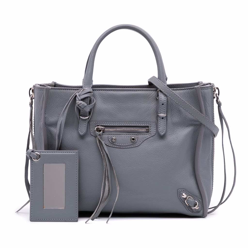 Balenciaga Mini Leather Papier A4 Zip Around Satchel