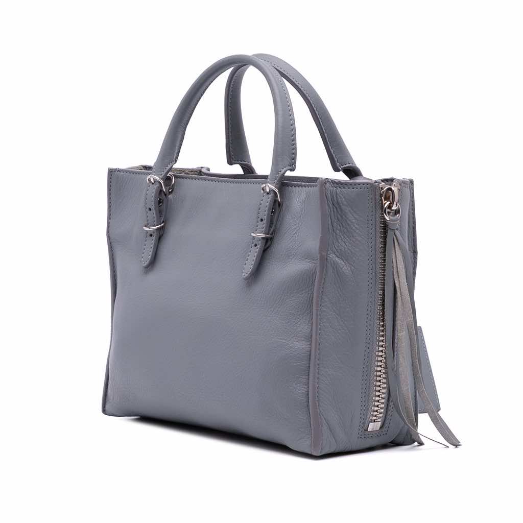 Balenciaga Mini Leather Papier A4 Zip Around Satchel - Back view