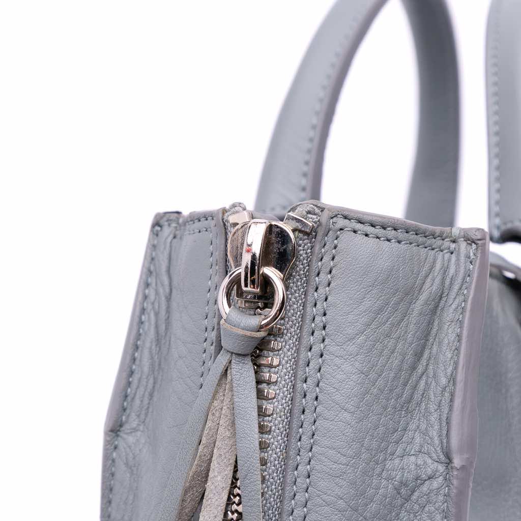 Balenciaga Mini Leather Papier A4 Zip Around Satchel - Image 11