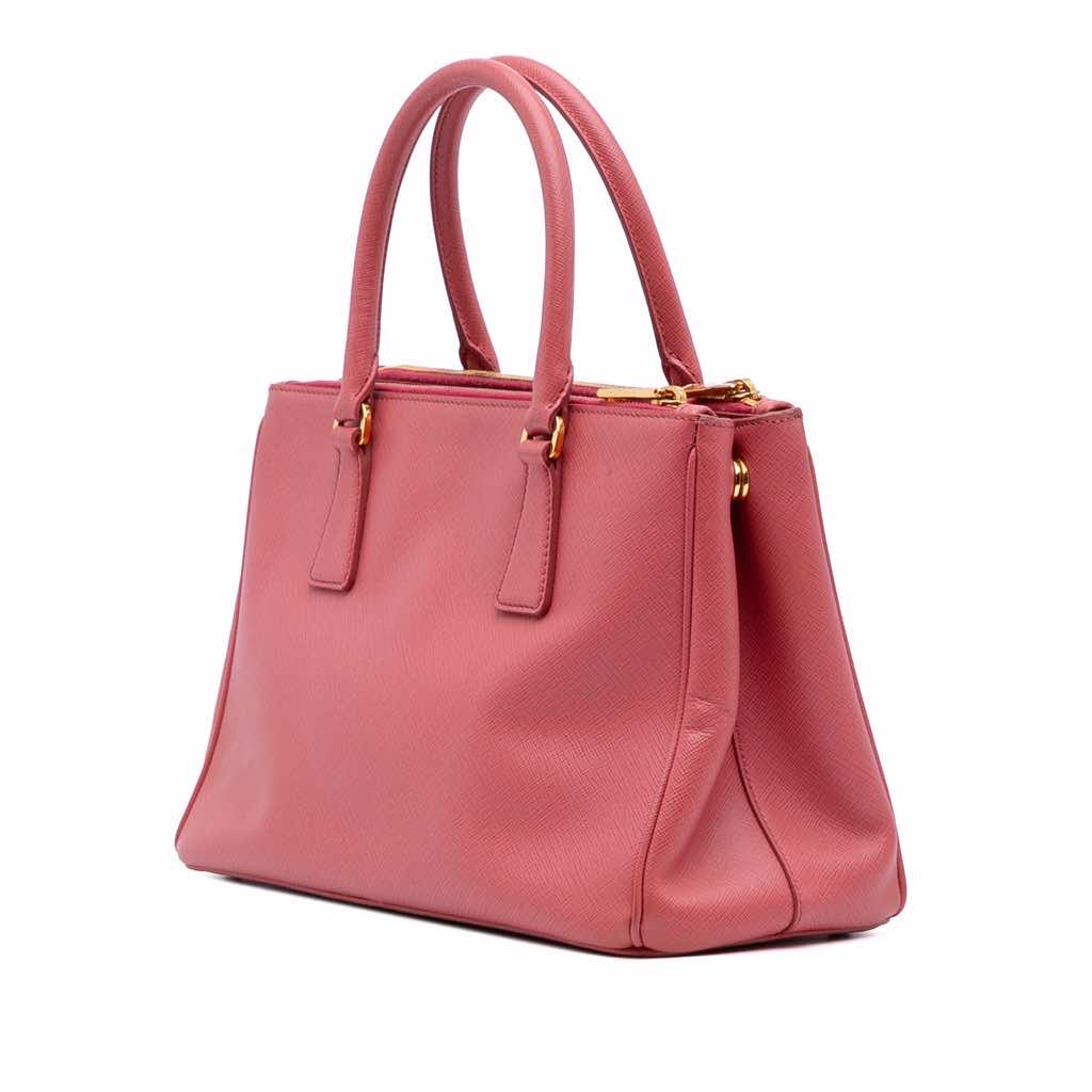 Prada Medium Saffiano Lux Galleria Double Zip Tote - Back view