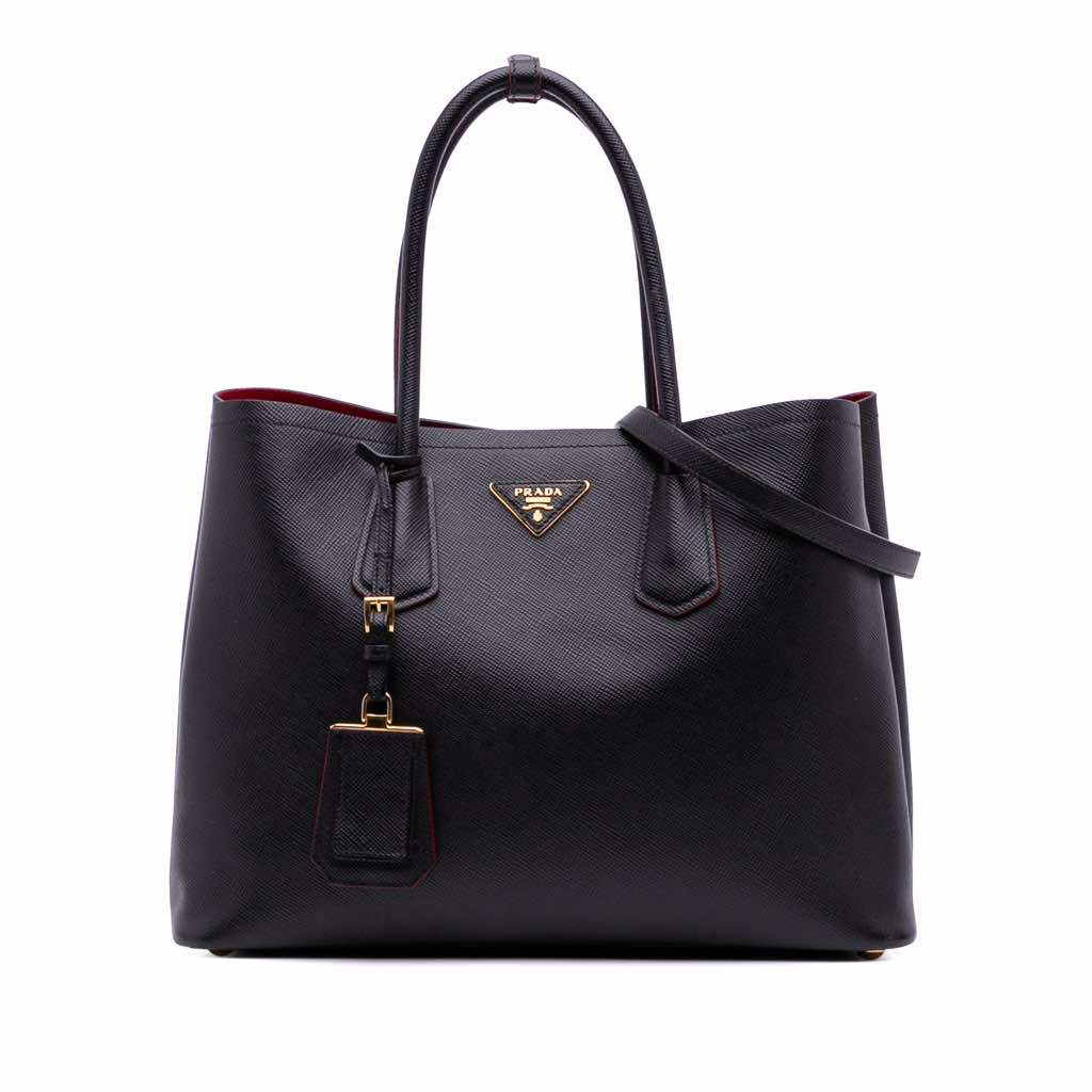 Prada Medium Saffiano Cuir Double Satchel