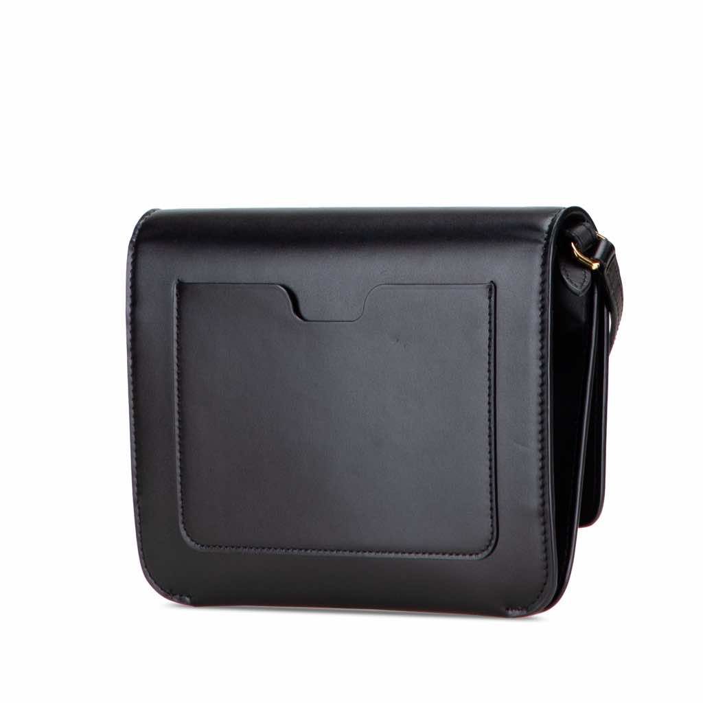 Burberry Mini Leather TB Monogram Flat Crossbody - Back view