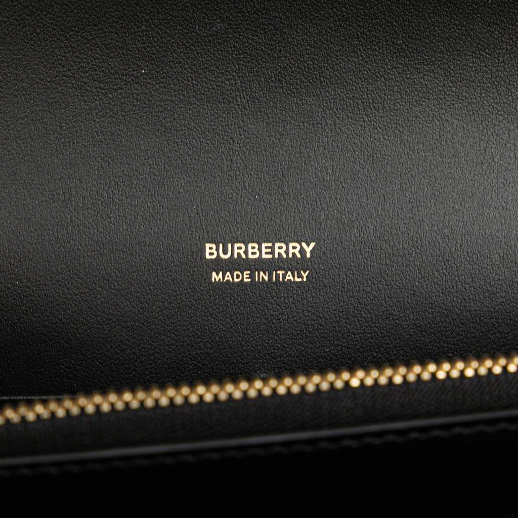 Burberry Mini Leather TB Monogram Flat Crossbody - Side view