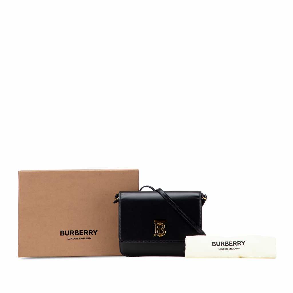 Burberry Mini Leather TB Monogram Flat Crossbody - Image 12