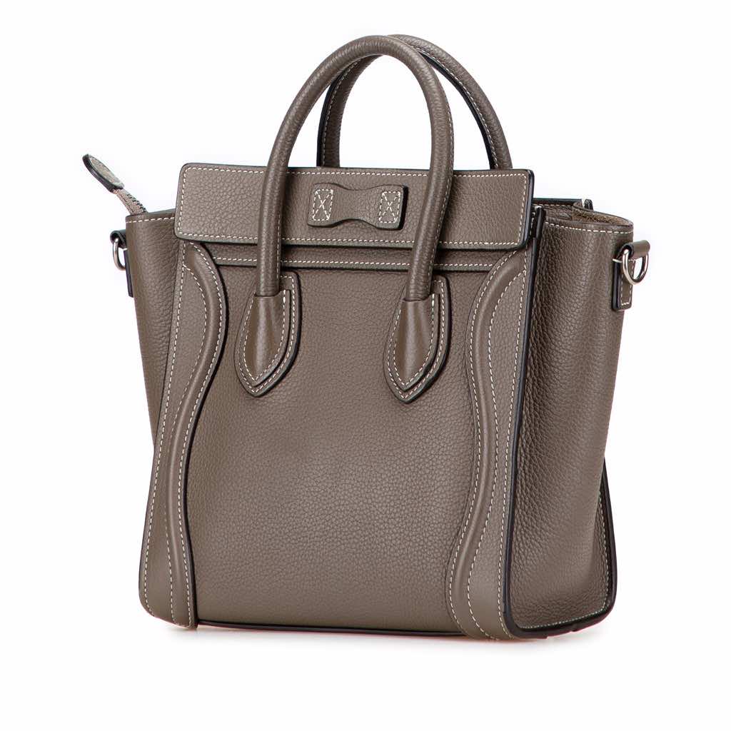 Celine Nano Leather Luggage Tote - Back view
