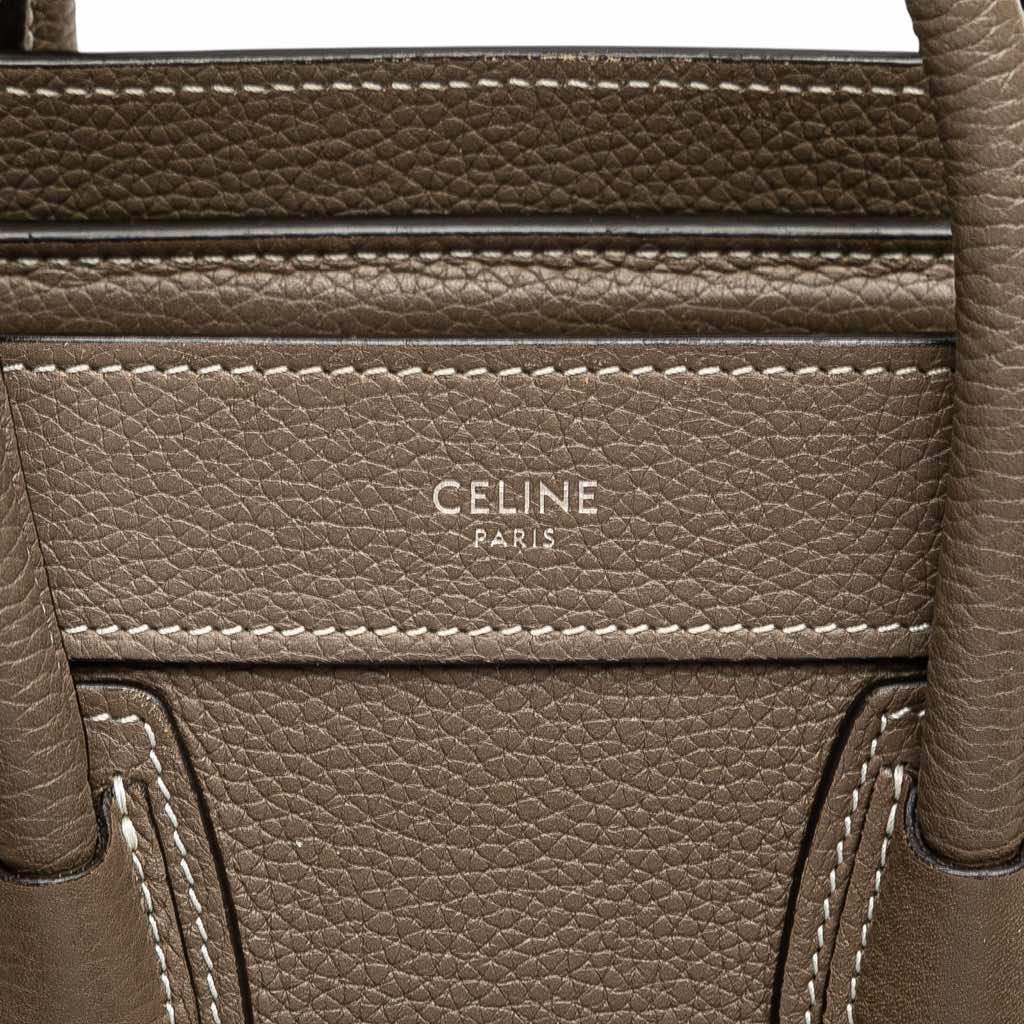 Celine Nano Leather Luggage Tote - Image 11