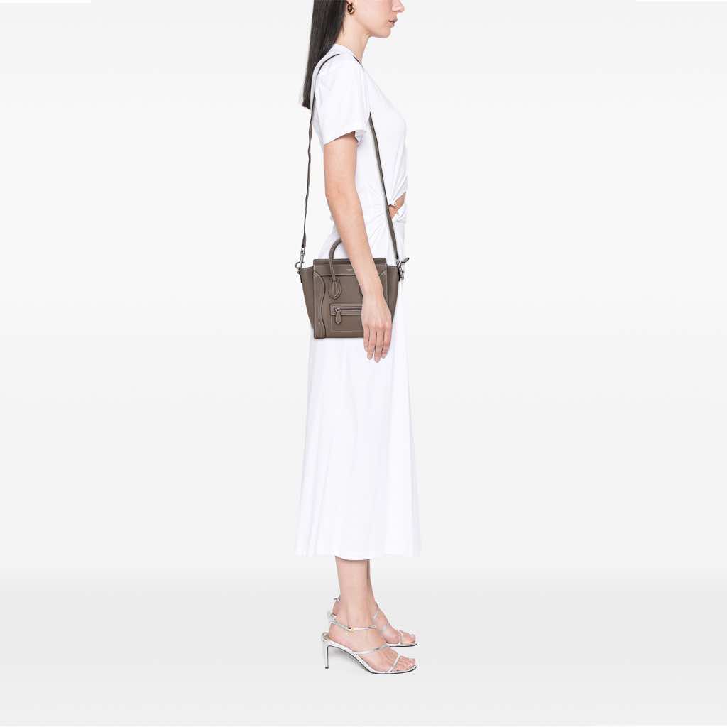 Celine Nano Leather Luggage Tote - Image 12