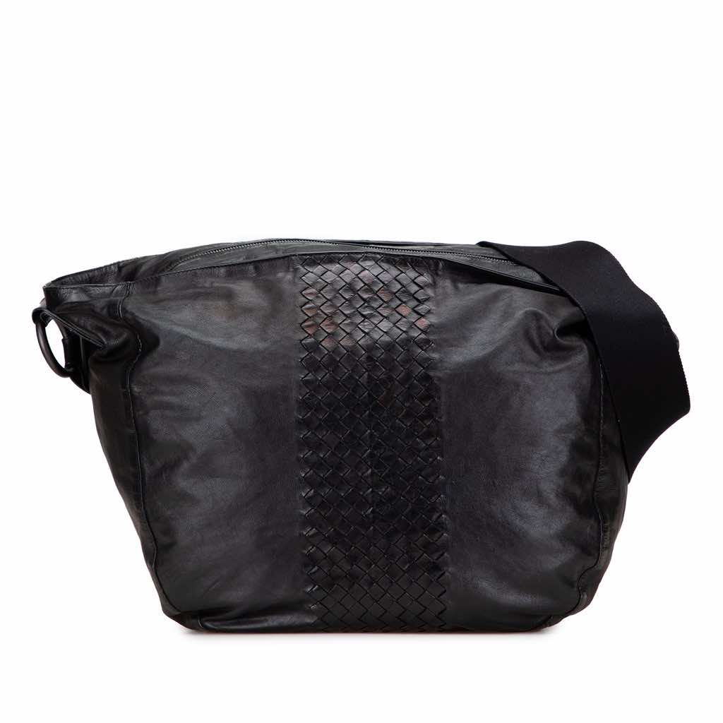 Bottega Veneta Intrecciato Trimmed Nappa Crossbody