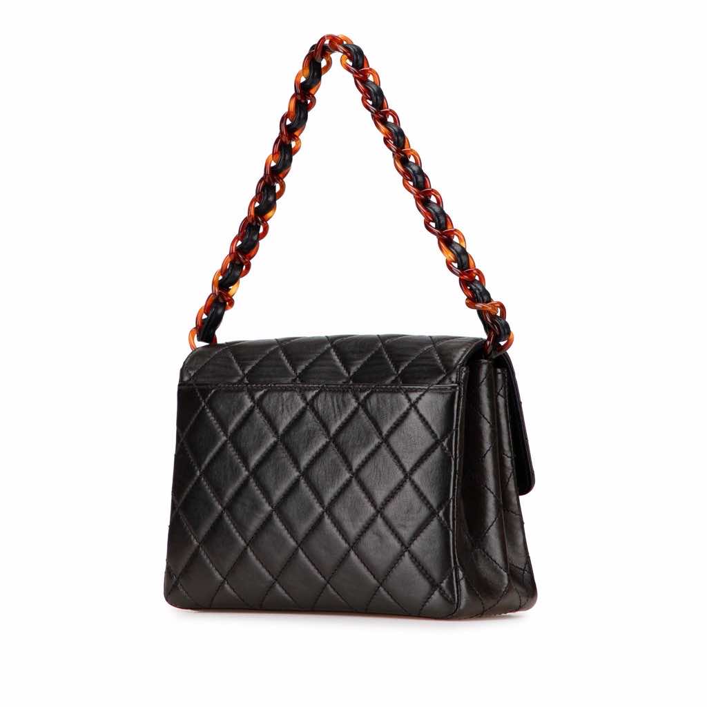Chanel CC Quilted Lambskin Tortoise Chain Flap - 2