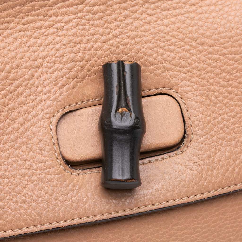 Gucci Medium Leather Bamboo Daily Satchel - Detail 2