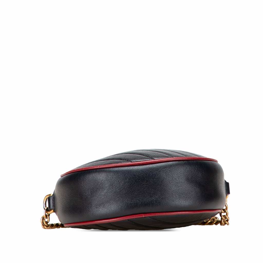 Gucci Mini GG Marmont Matelasse Leather Torchon Round Crossbody - Image 6