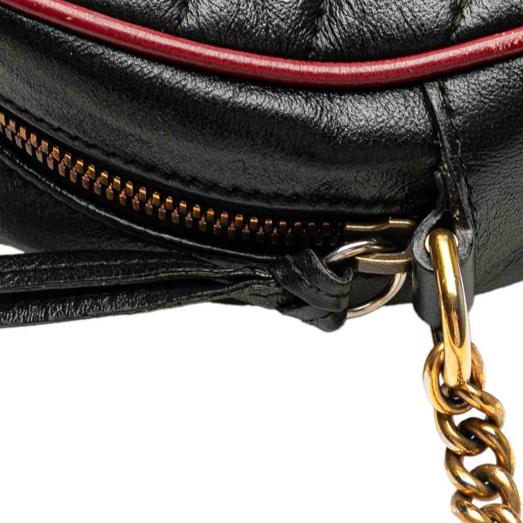 Gucci Mini GG Marmont Matelasse Leather Torchon Round Crossbody - Detail 2