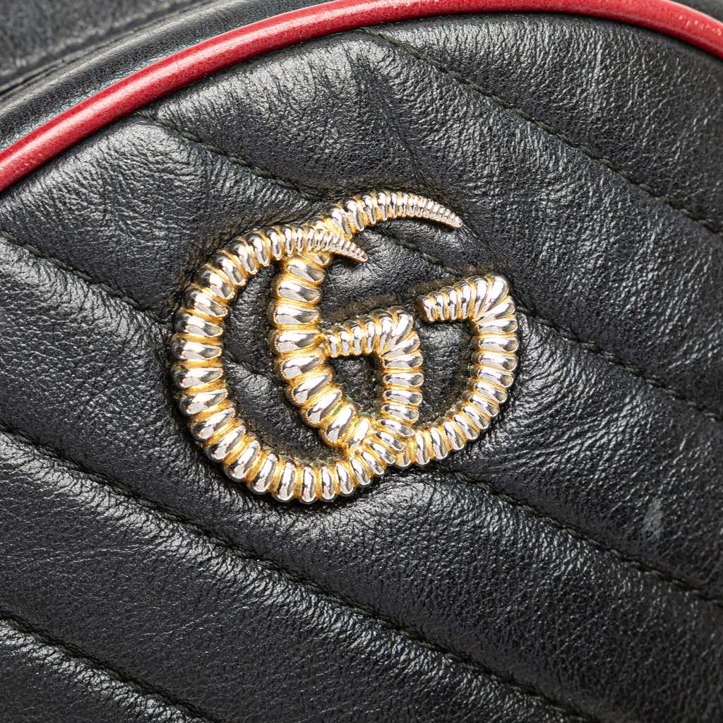 Gucci Mini GG Marmont Matelasse Leather Torchon Round Crossbody - Image 10
