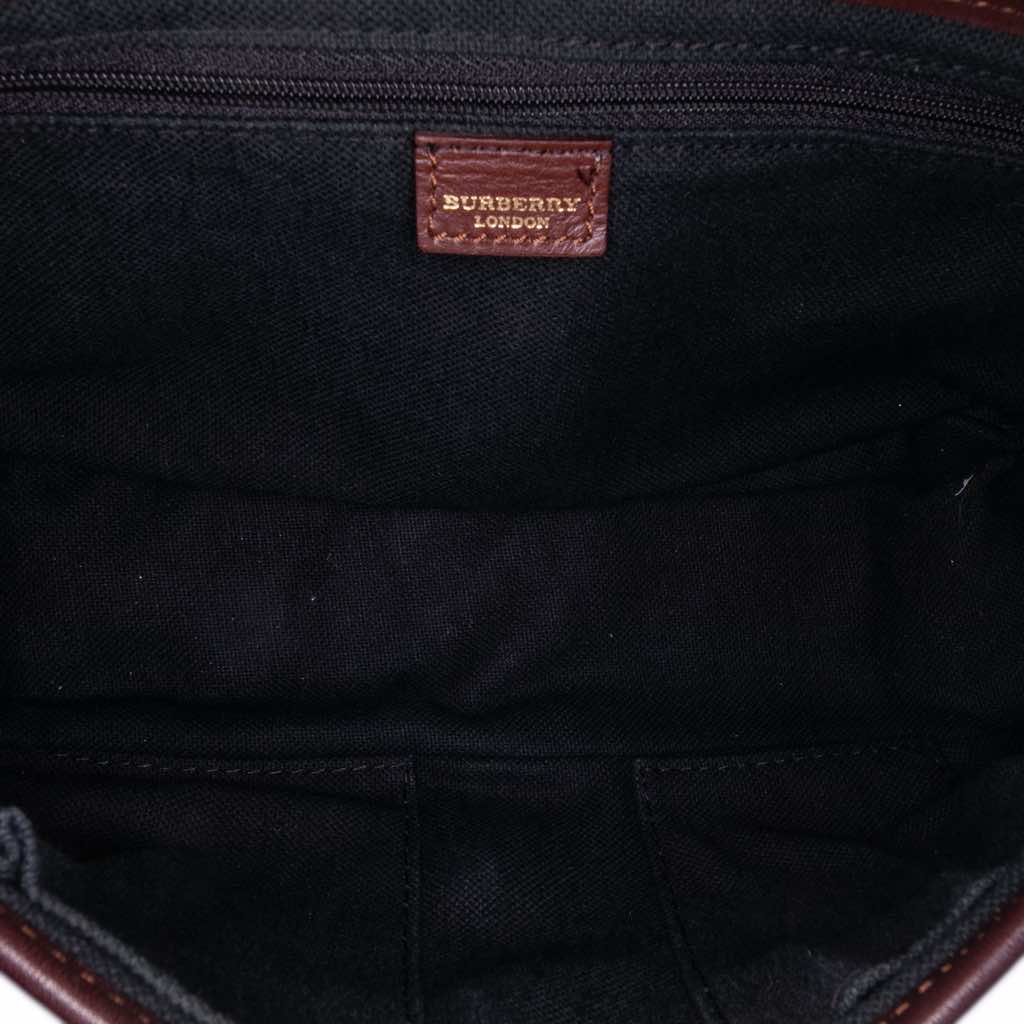 Burberry Haymarket Check Coated Canvas Shoulder Bag - 4