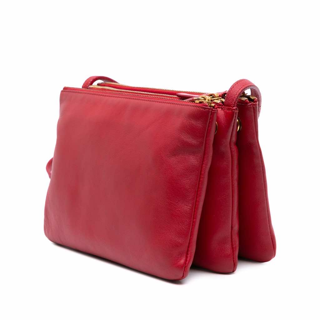 Celine Small Lambskin Trio Crossbody - Back view