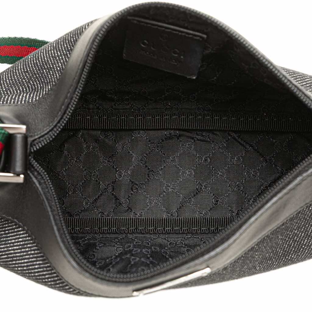Gucci Denim Web Shoulder Bag - 4