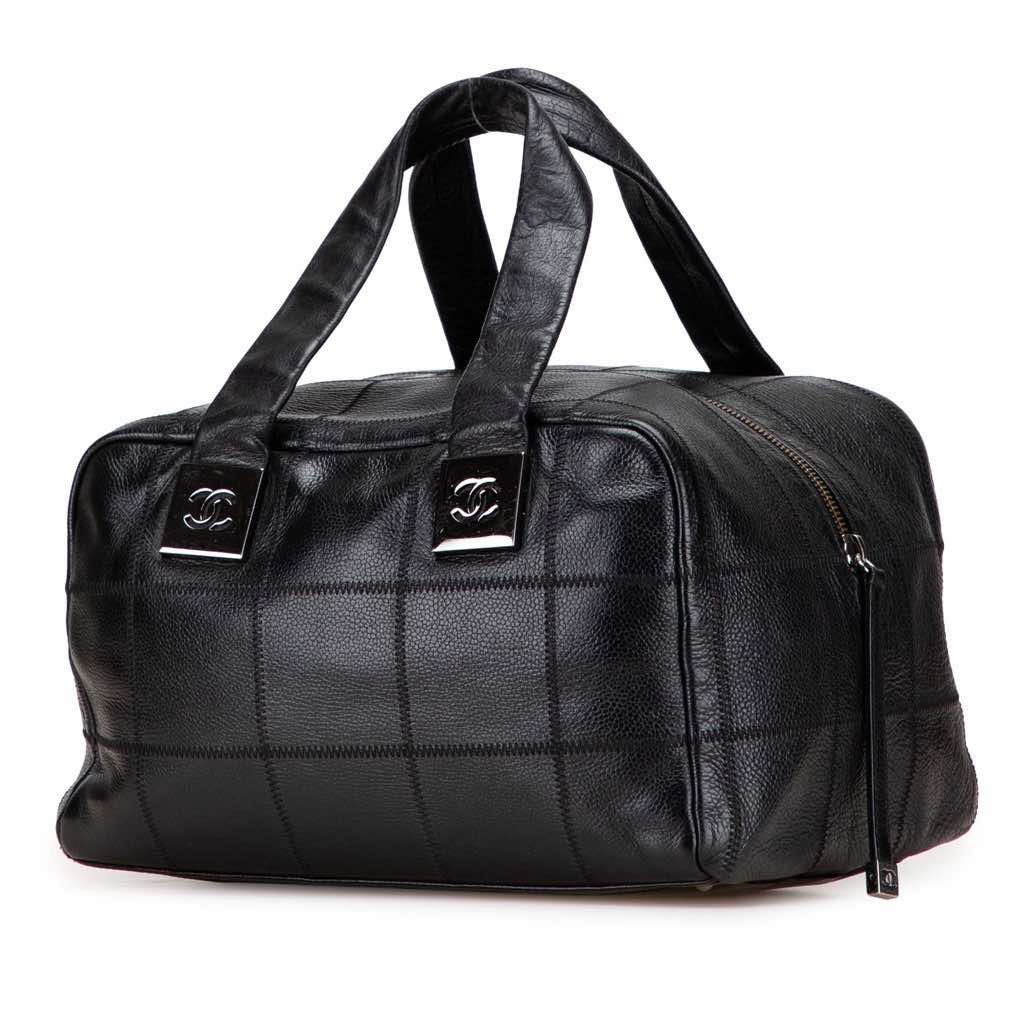 Chanel CC Choco Bar Caviar Stitched Boston - 2