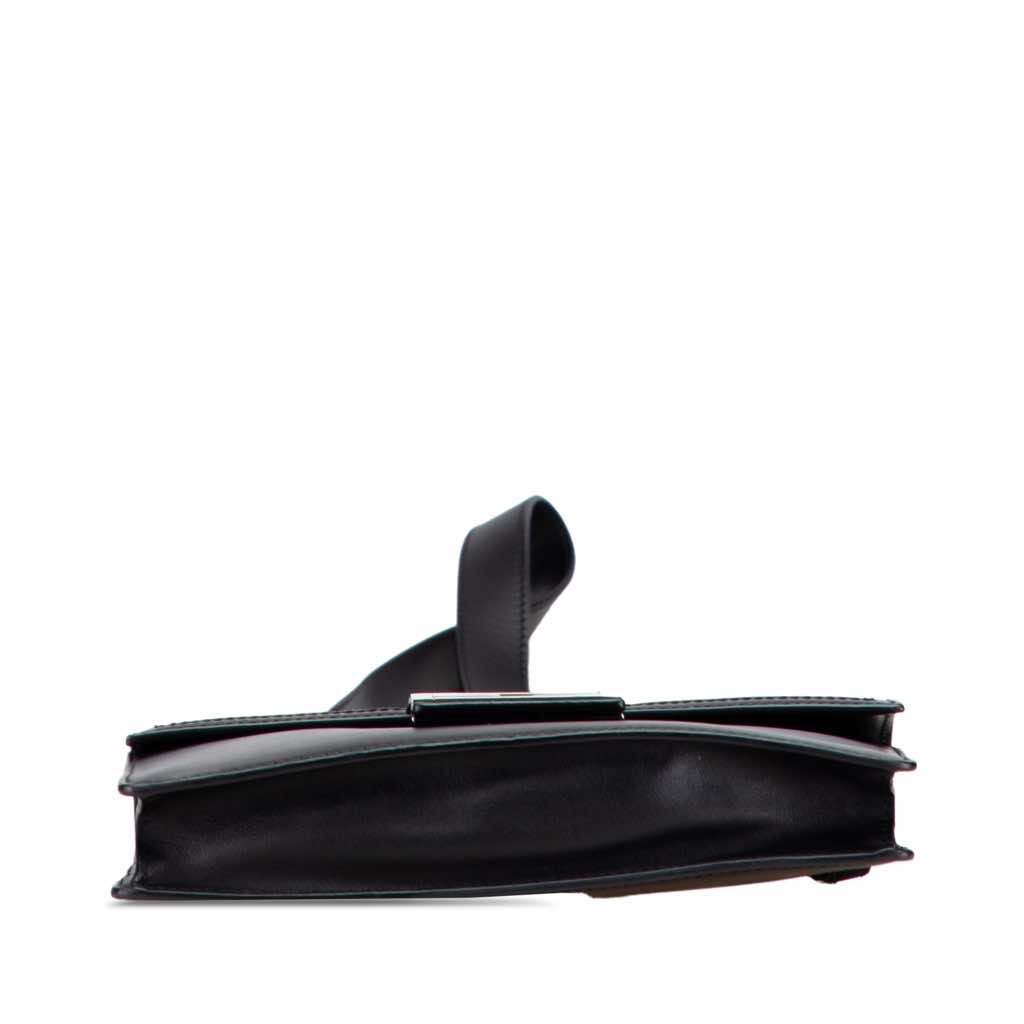 Fendi Calfskin and Canvas FF 1974 Flat Baguette Crossbody - Image 6