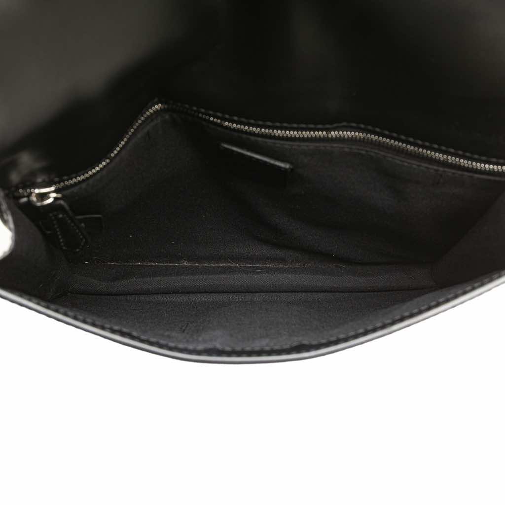 Fendi Calfskin and Canvas FF 1974 Flat Baguette Crossbody - 4