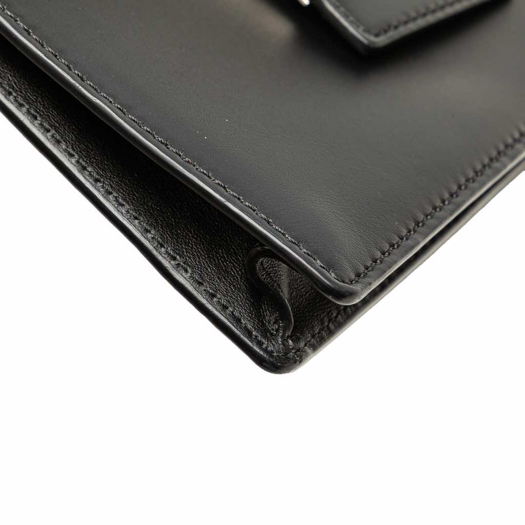 Fendi Calfskin and Canvas FF 1974 Flat Baguette Crossbody - Image 10