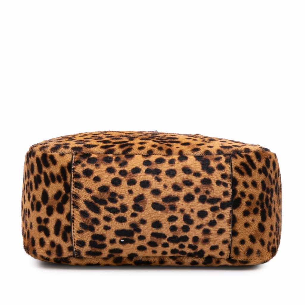 Saint Laurent Small Pony Hair Leopard Print Supple Le 5 a 7 Shoulder Bag - 3