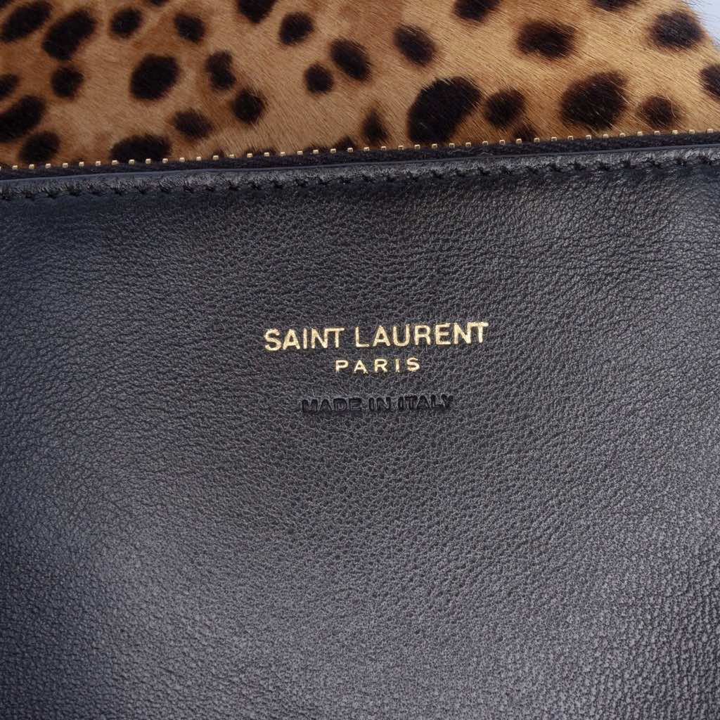Saint Laurent Small Pony Hair Leopard Print Supple Le 5 a 7 Shoulder Bag - 5