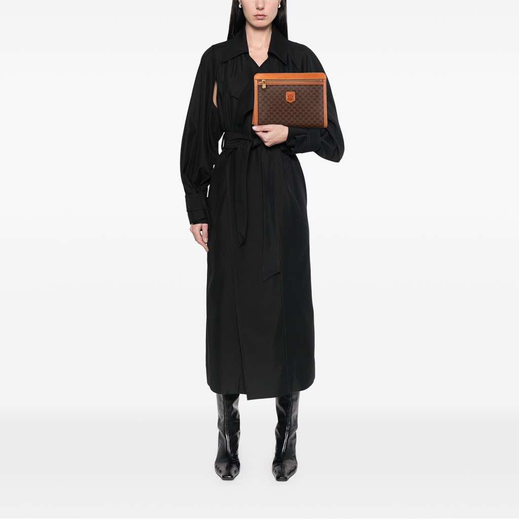 Celine Macadam Coated Canvas Clutch - Image 13