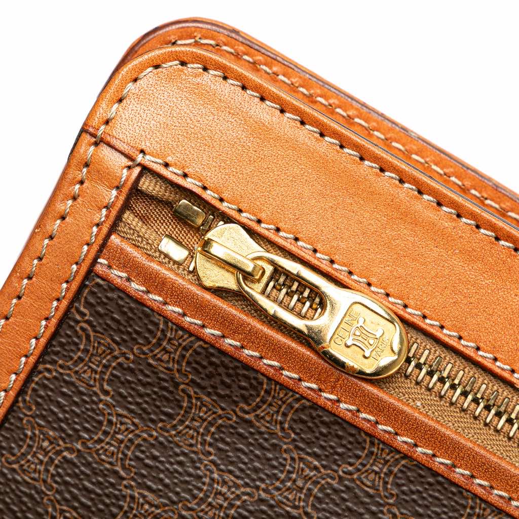 Celine Macadam Coated Canvas Clutch - Image 12