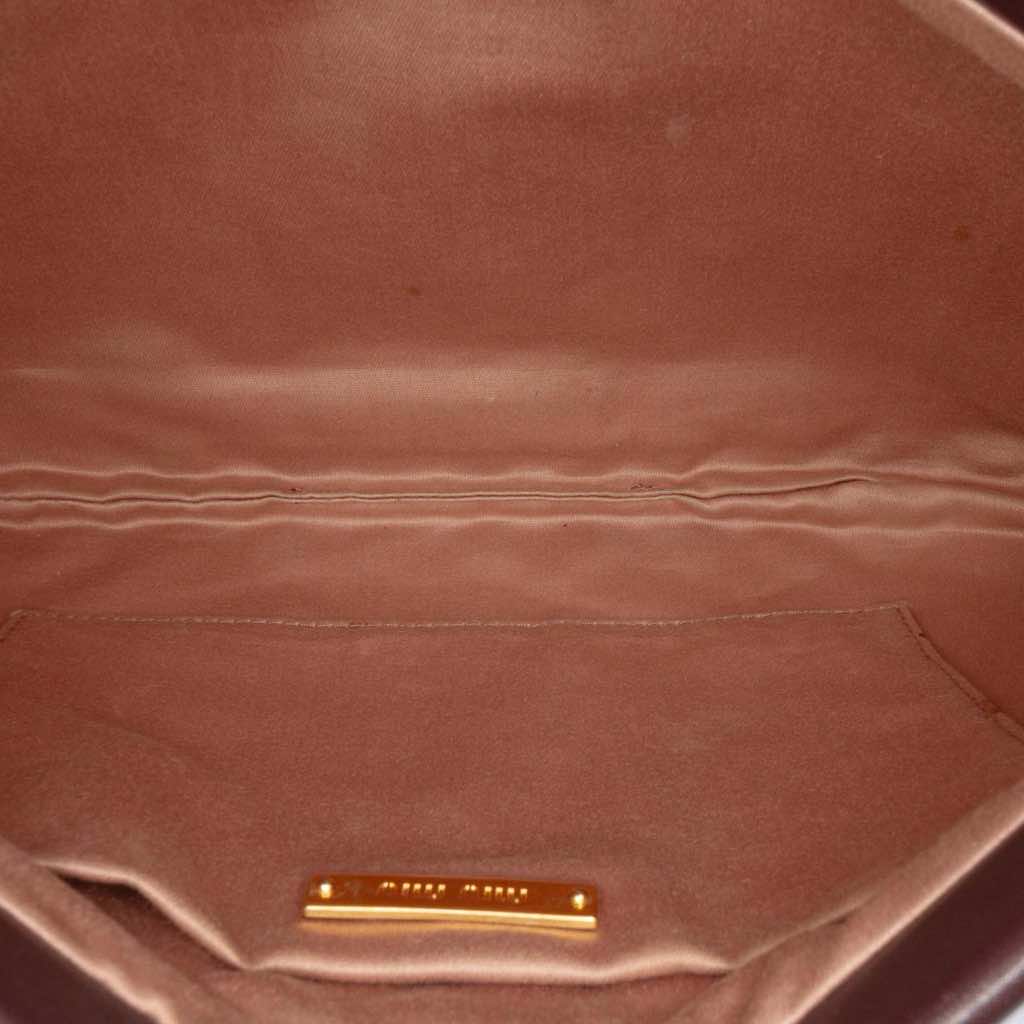 Miu Miu Leather Studded Frame Clutch - 4