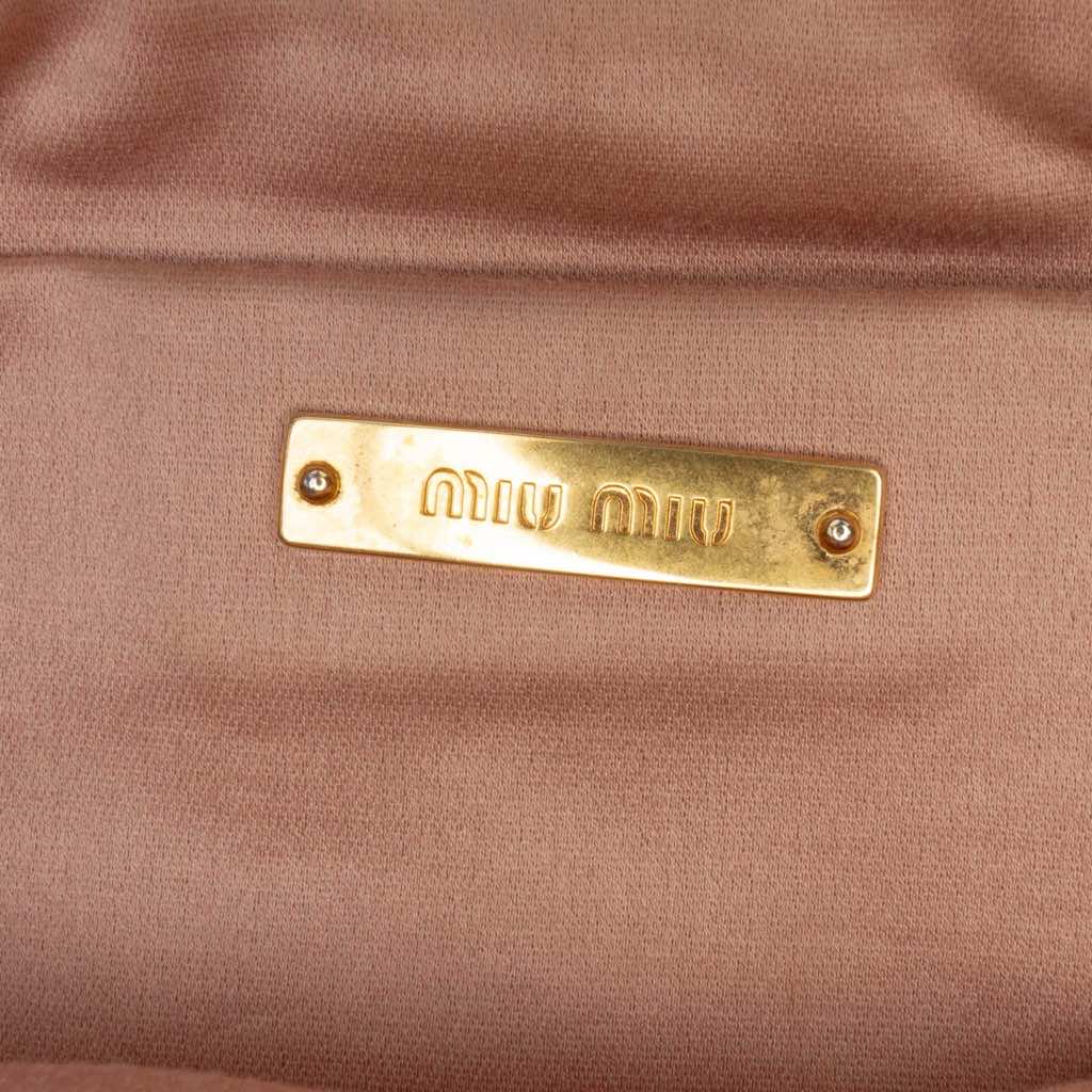 Miu Miu Leather Studded Frame Clutch - 5